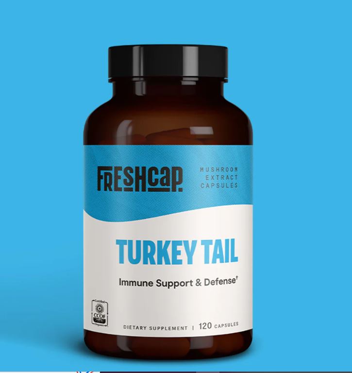 Freshcap Turkey Tail Mushroom Extract: - This is a well-known organic ingredient that mainly helps in gut health and also helps to improve immunity.